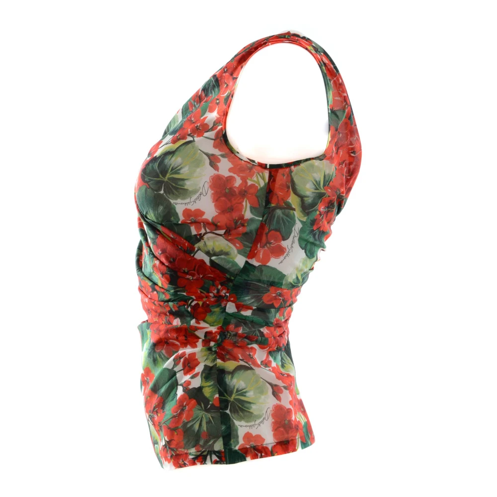 Dolce & Gabbana Luxe mouwloze top voor vrouwen Red Dames