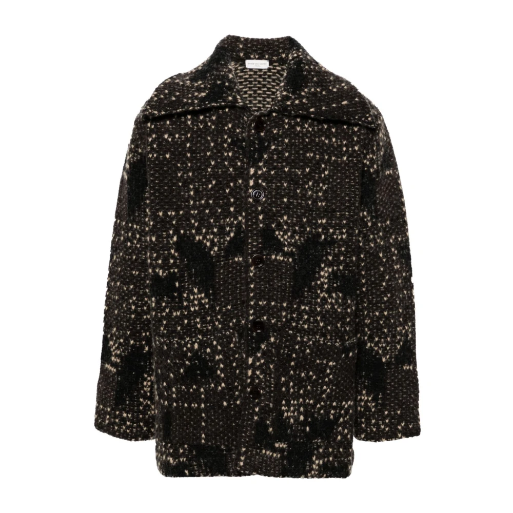 Dries Van Noten Multicolor Alpaca Wolmix Vest Brown Heren