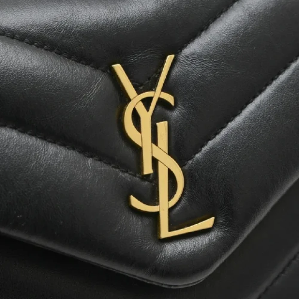 Saint Laurent Vintage Pre-owned Leather shoulder-bags Black Dames