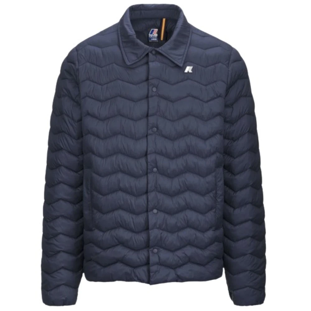 K-way Gewatteerde Warme Jas Blue Heren