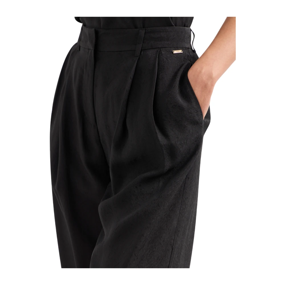 Armani Exchange Wide Trousers Black Dames