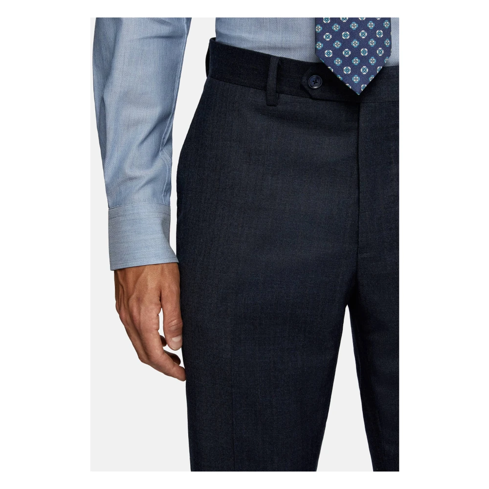 Boggi Milano Pakjes in zuivere wol met pinstripe Blue Heren