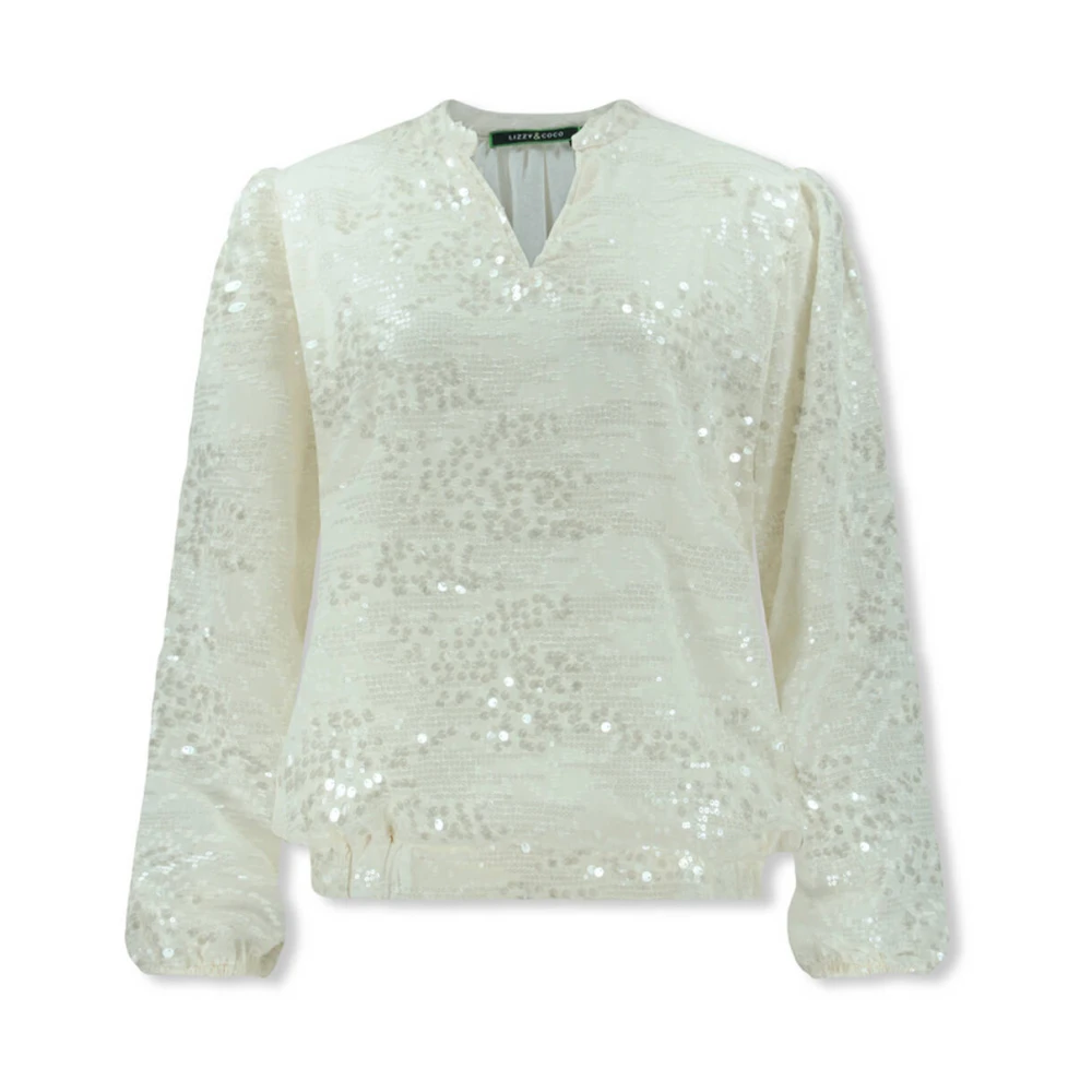 Lizzy & Coco Lange mouw blouse in SJIC-stijl Beige Dames