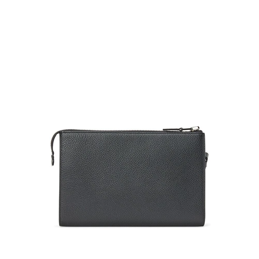 Tom Ford Zwarte leren Bum Bag Logo Print Black Heren