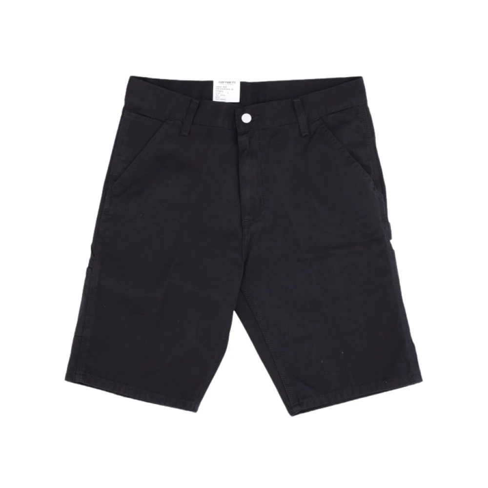 Carhartt WIP Zwarte Stone Washed Single Knee Shorts Black Heren