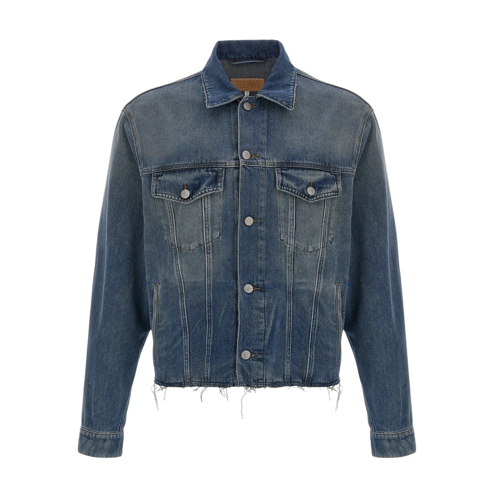 MM6 Maison Margiela Stijlvolle Denimjas van Katoen Blue Heren