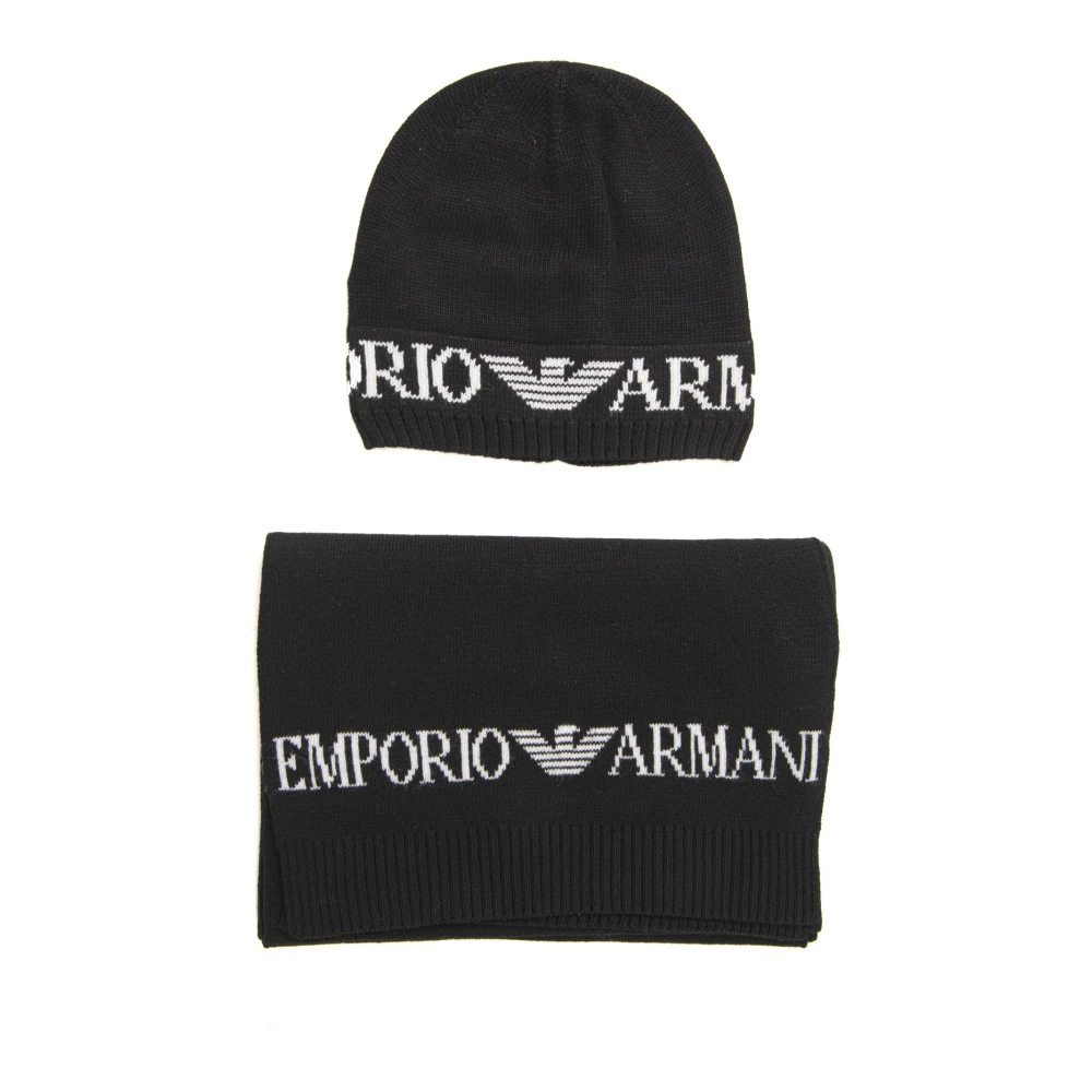 Emporio Armani Italiensk Design Halsduk och Möss Set Black, Herr