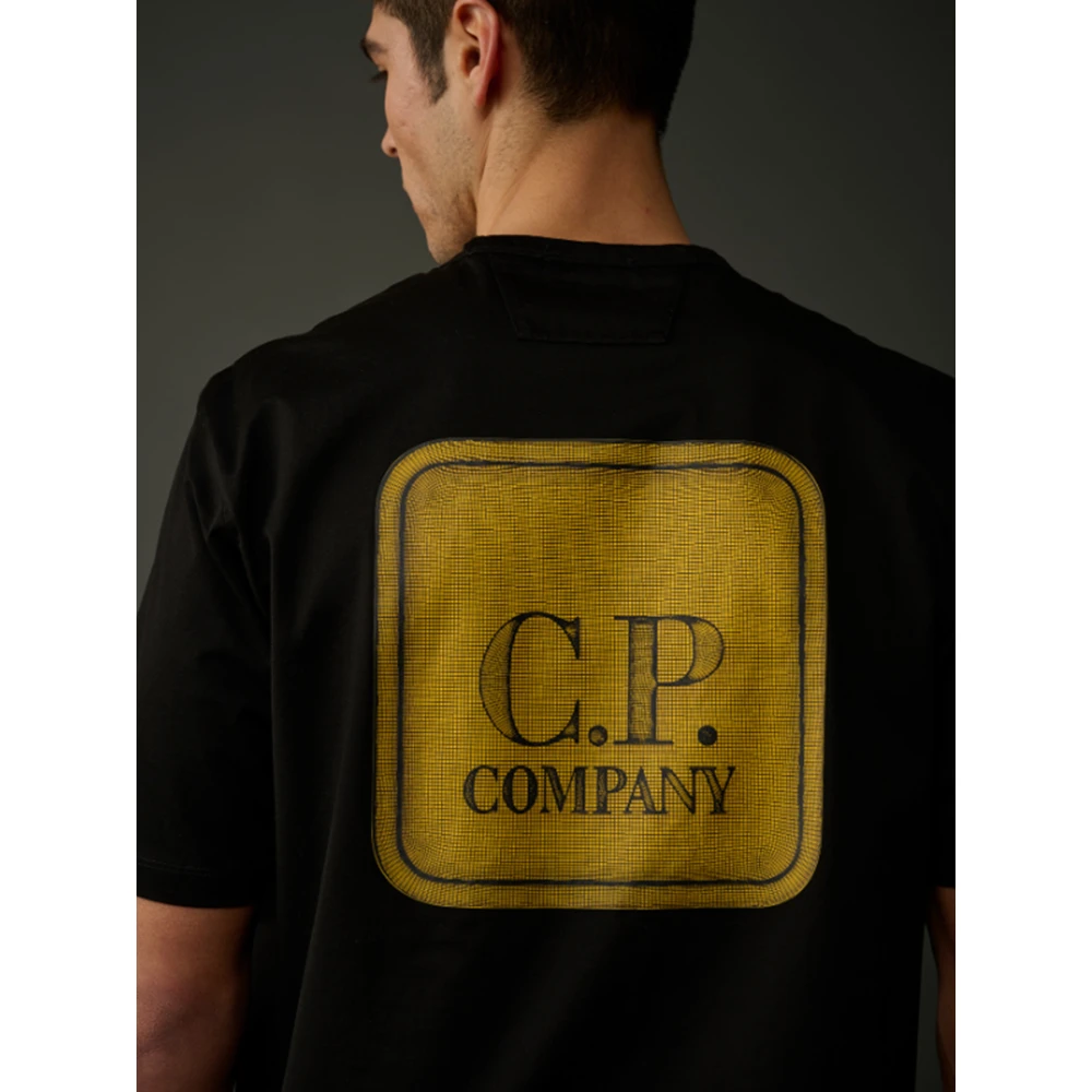 C.P. Company Grafisch Badge T-shirt Metropolis Serie Black Heren