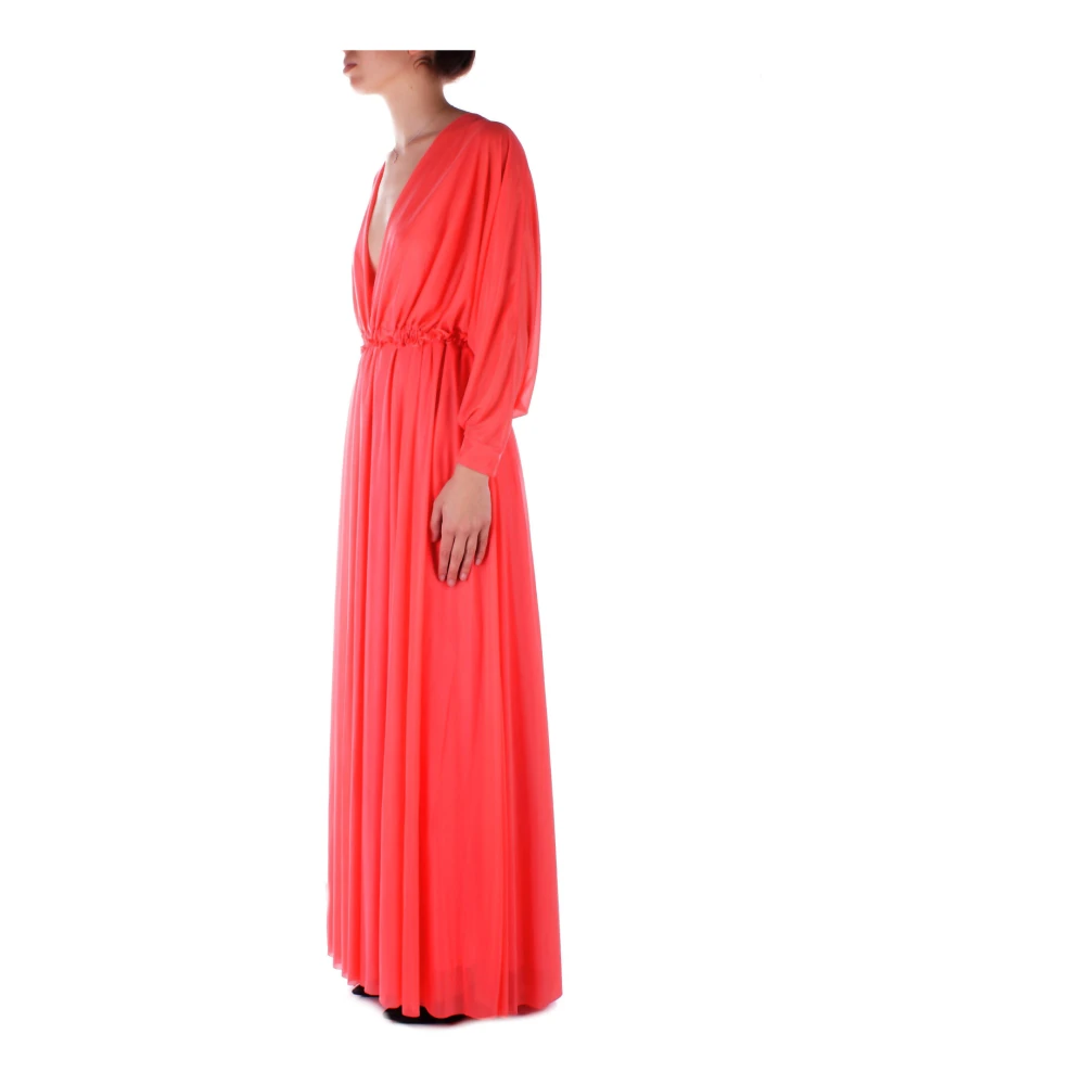 pinko Koraalrode Jurk met Gerimpelde Achterkant Red Dames