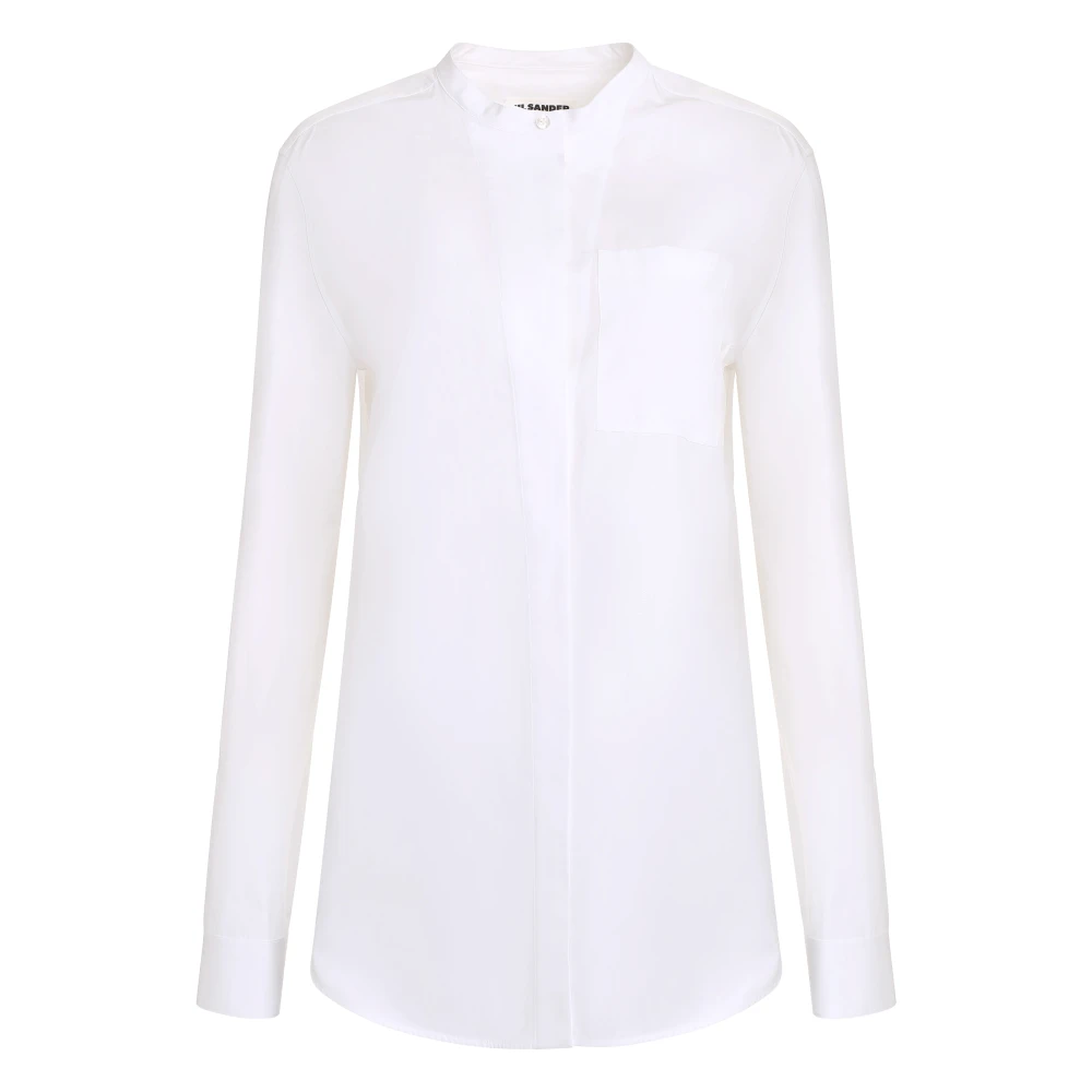 Jil Sander Women's White Shirts, M, Cotton Shirt