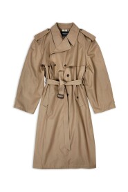 Oversized belted trench coat