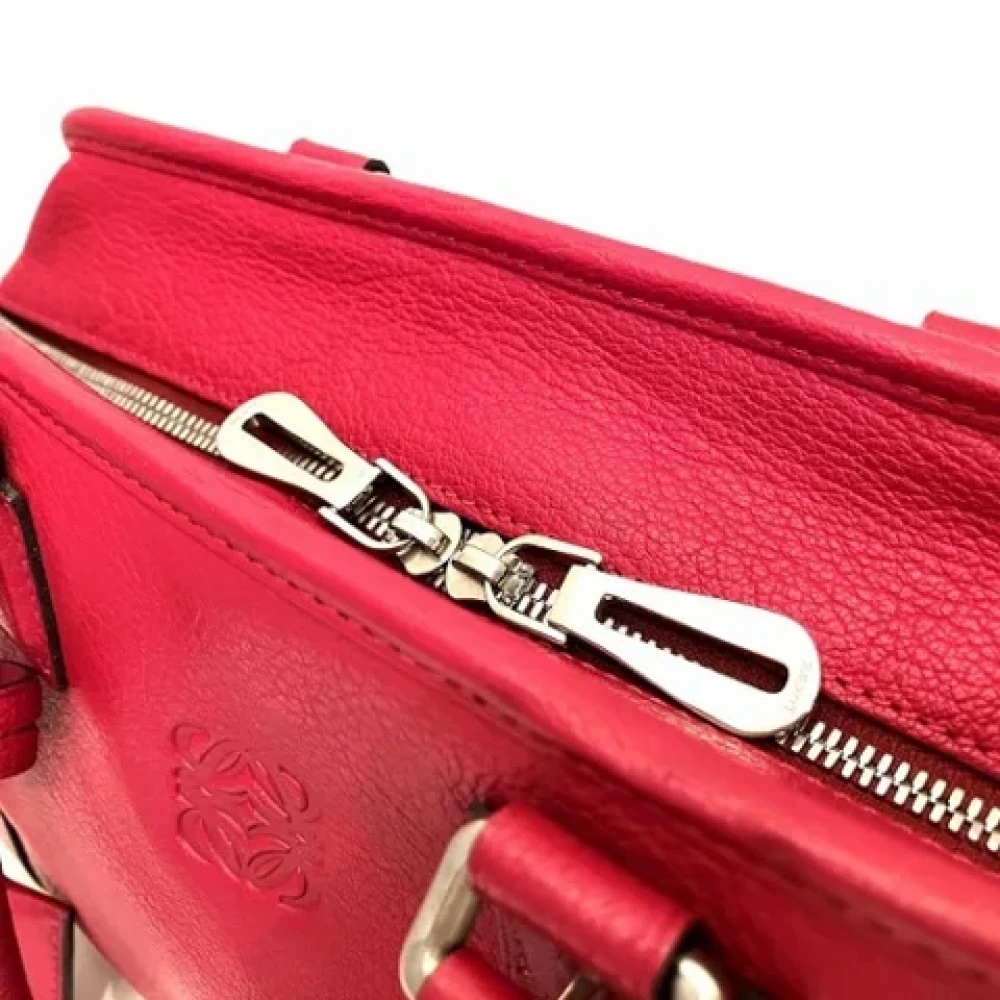 Loewe Pre-owned Leather handbags Red Dames
