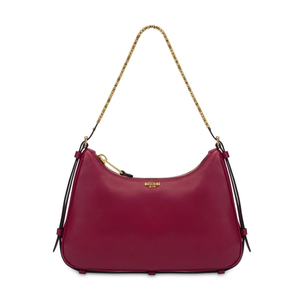 Moschino Rode Schapenleren Schoudertas Red Dames