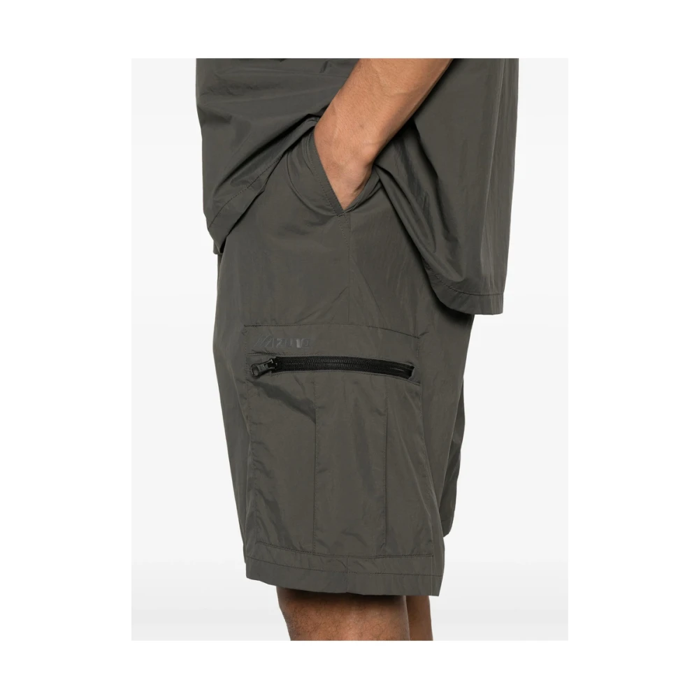 Mizuno Houtskoolgrijze ritszakken shorts Gray Heren