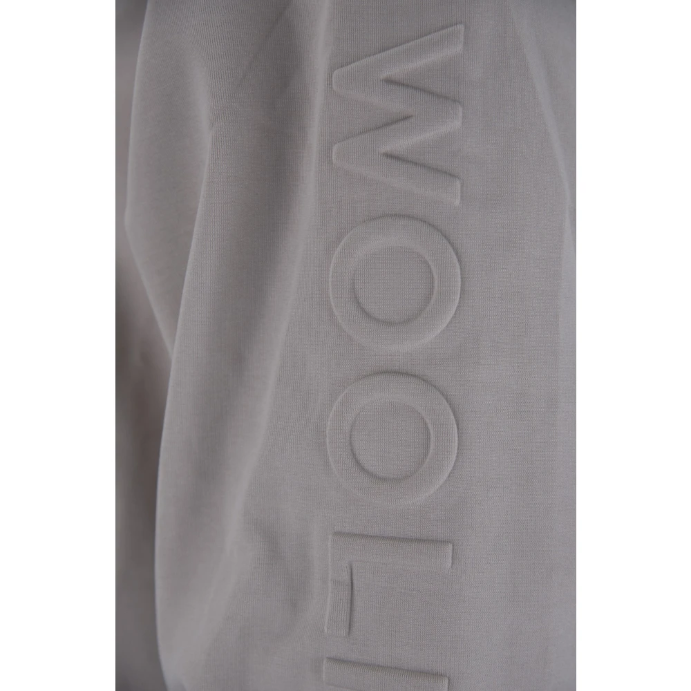 Woolrich Dames Pullover Sweatshirt met reliëf merklogo Gray Dames