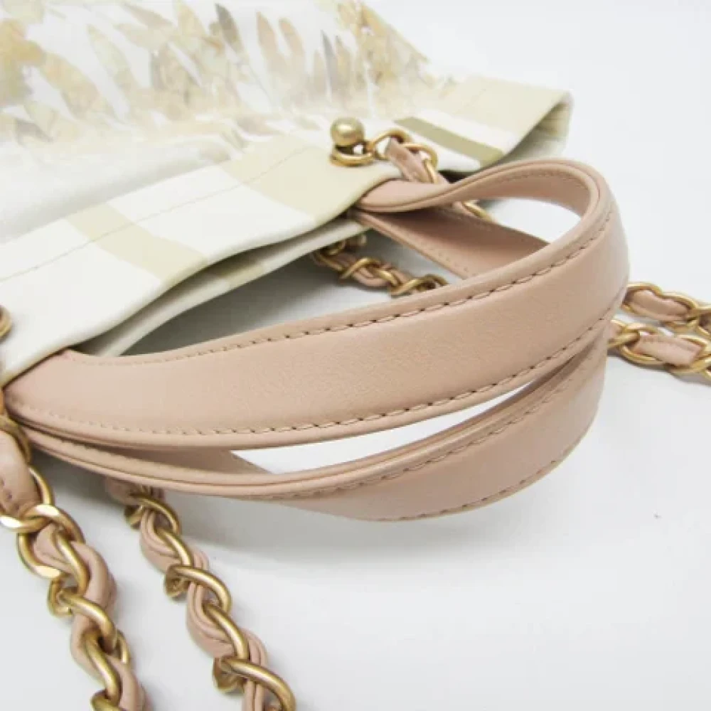 Chanel Vintage Pre-owned Canvas totes Beige Dames