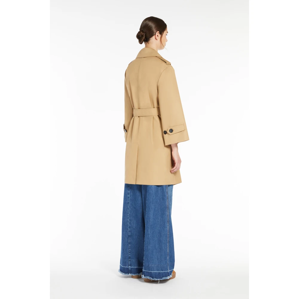 Max Mara Weekend Waterafstotende trenchcoat met uitlopende silhouet Beige Dames