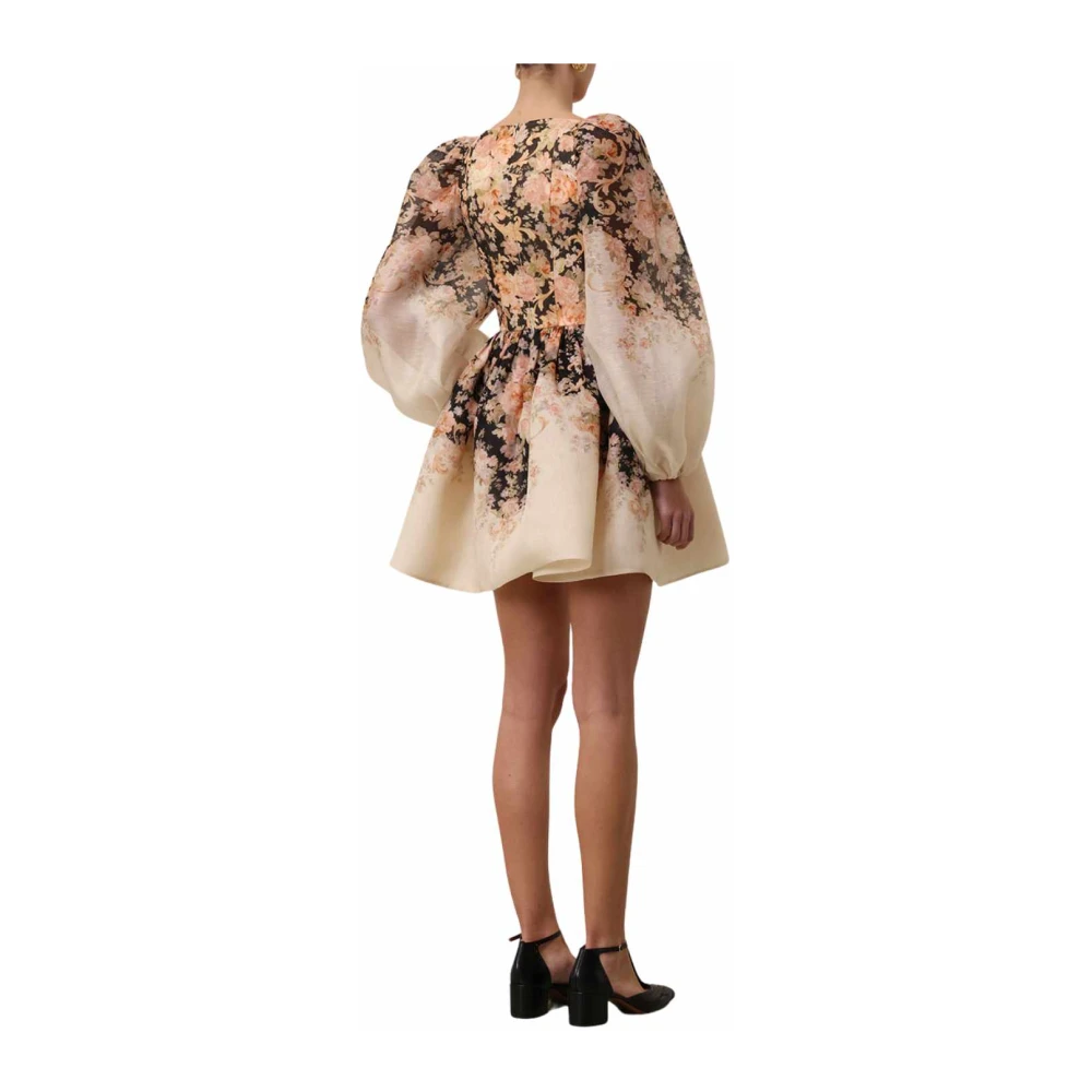 Zimmermann Bloemen Draped Mini Jurk Multicolor Dames