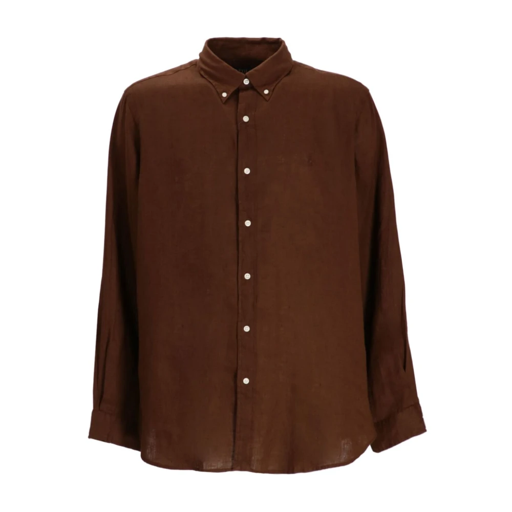 Ralph Lauren Overhemd met button-down kraag Brown Heren
