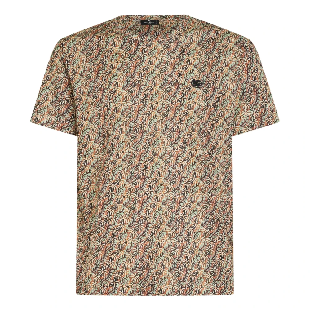ETRO Katoen Palmboomprint T-shirt Multicolor Heren