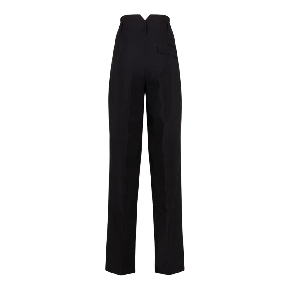 Genny Zwarte Palazzo Broek Elegante Moderne Stijl Black Dames