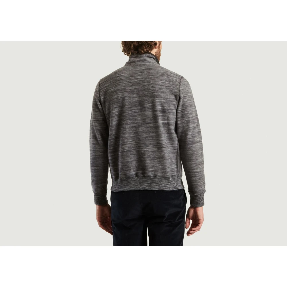 PS By Paul Smith Gemeleerd Zwart Polar Sweatshirt met Rits Black Heren