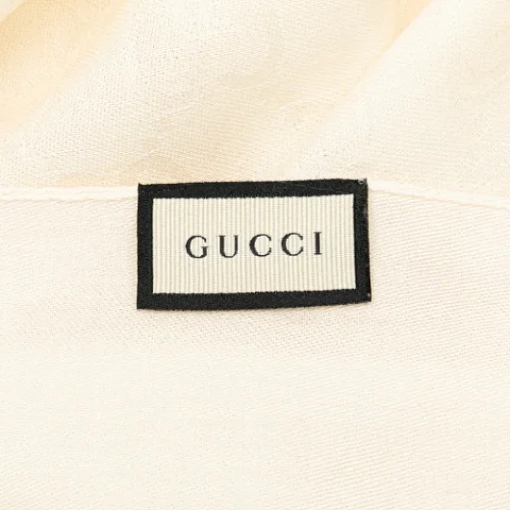 Gucci Vintage Pre-owned Wool scarves White Dames