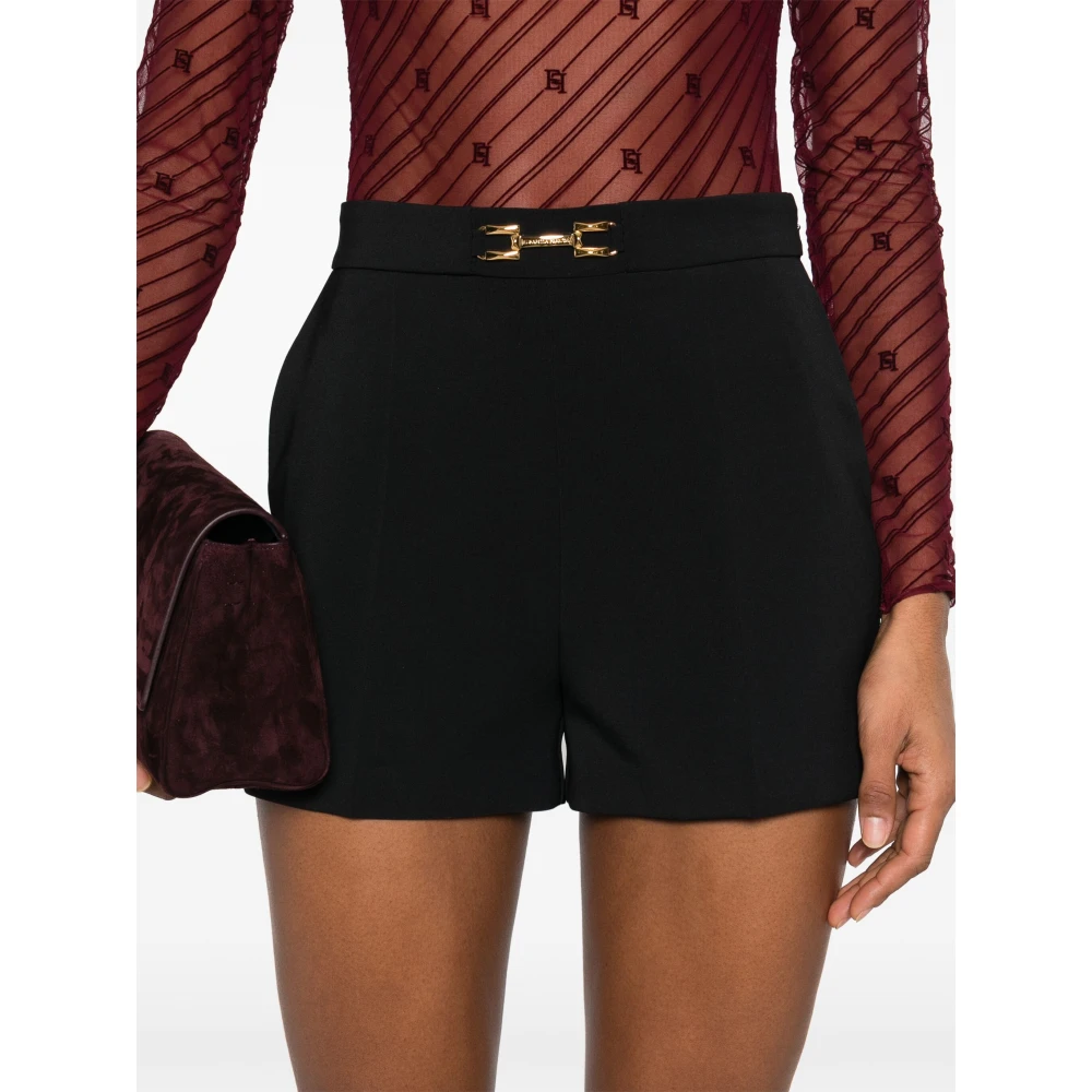 Elisabetta Franchi Nero Short Stijlvolle Modieuze Kleding Black Dames