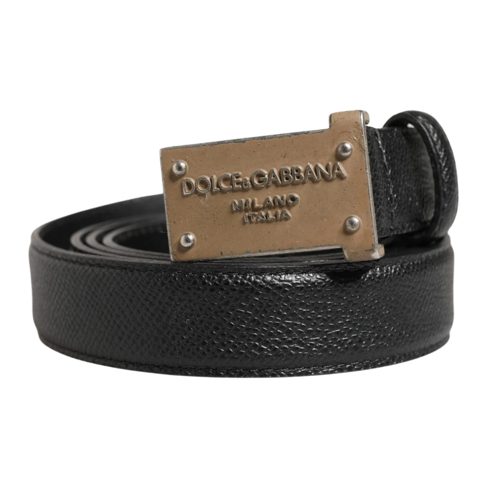 Dolce & Gabbana Uomo Nero - Calf Leather Belt - Accessories - One Size