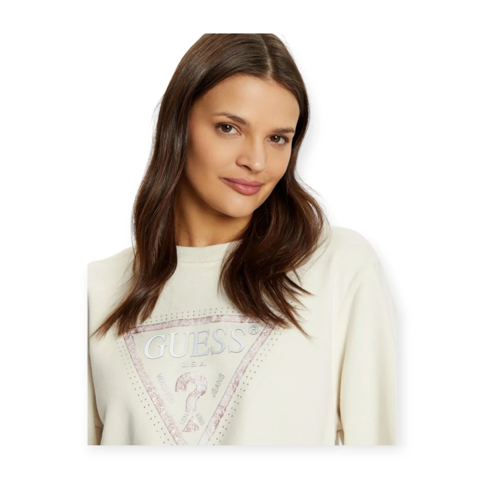 Guess Stijlvolle hoodies voor een trendy uitstraling Beige Dames