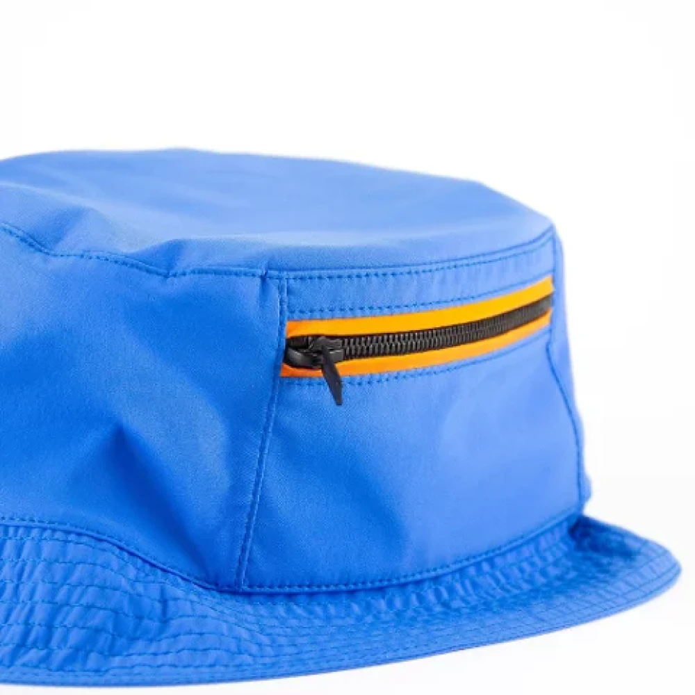 Hermès Vintage Tweedehands Hermes hoed in blauwe stof Blue Unisex