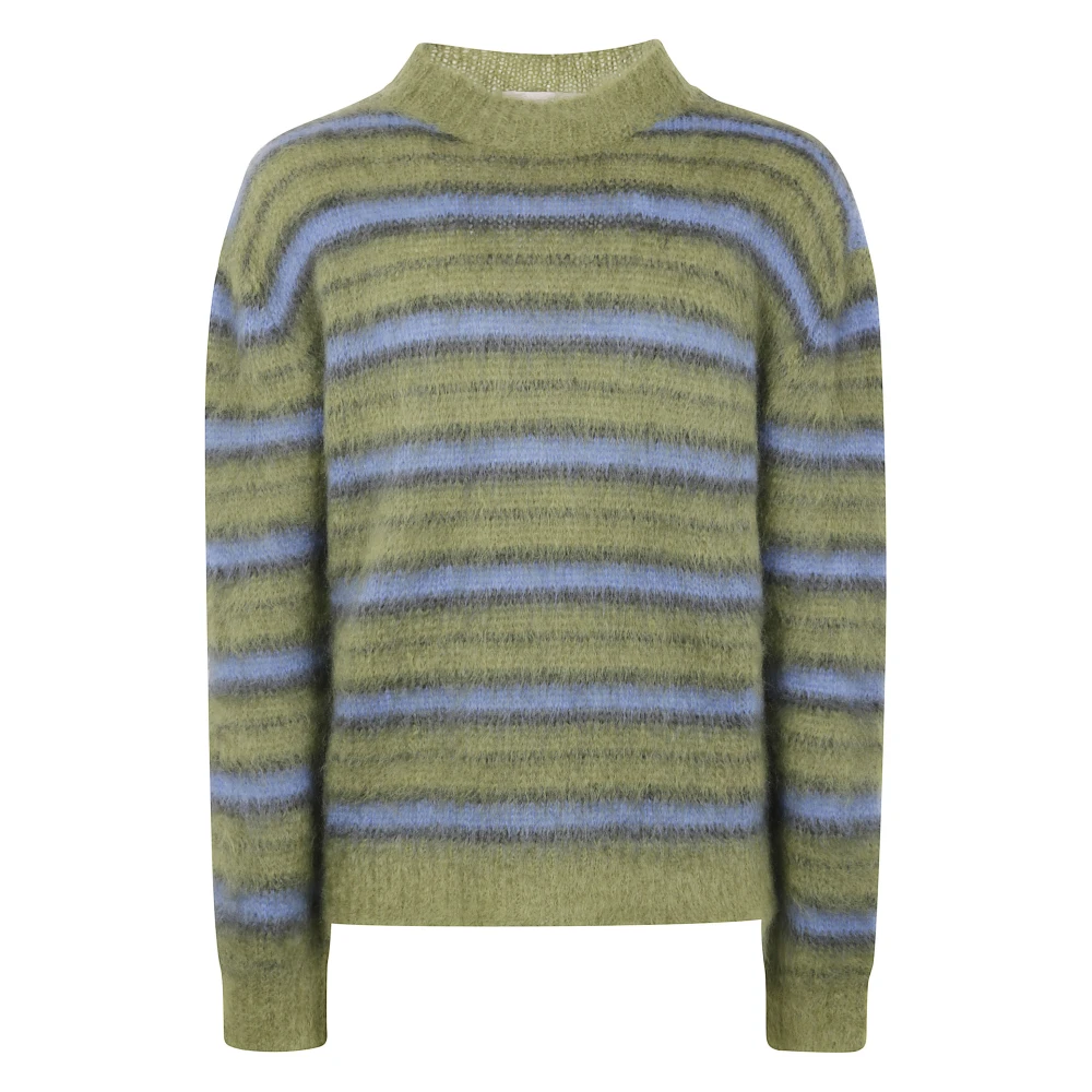 Marni Men's Green Long Sleeve Crew Neck Sweater