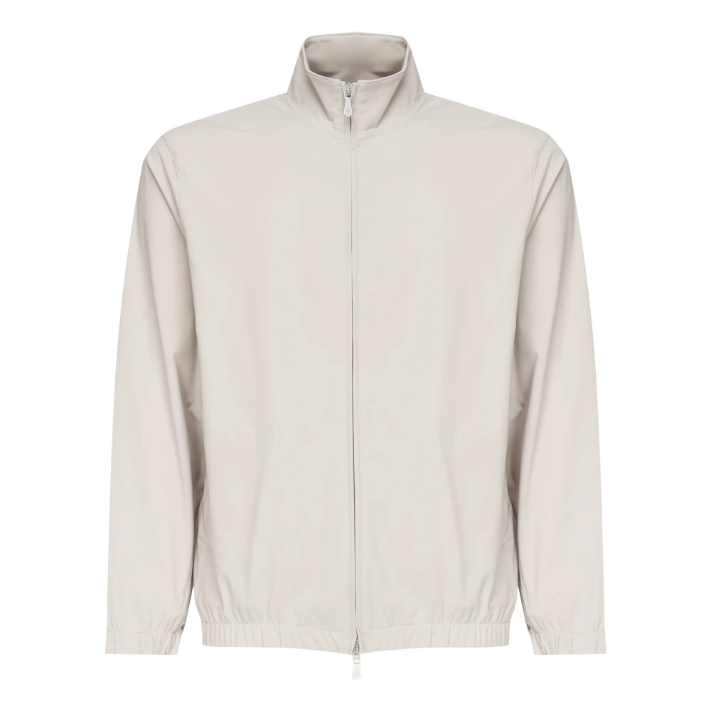 Eleventy Men's Beige Bomber Jacket With High Collar