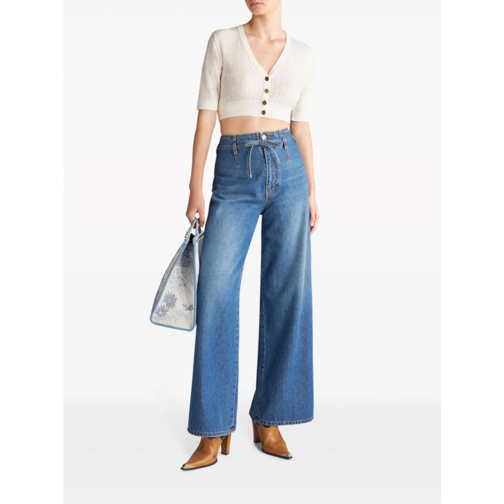 ETRO Wide Jeans Blue Dames