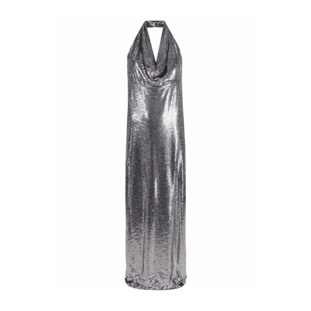 Blanca Vita Pailletten Lange Jurk Zilver Gray Dames
