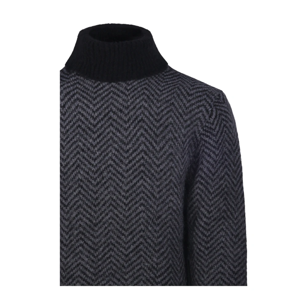 Officine Générale Zwarte Herring Sweater Gray Heren