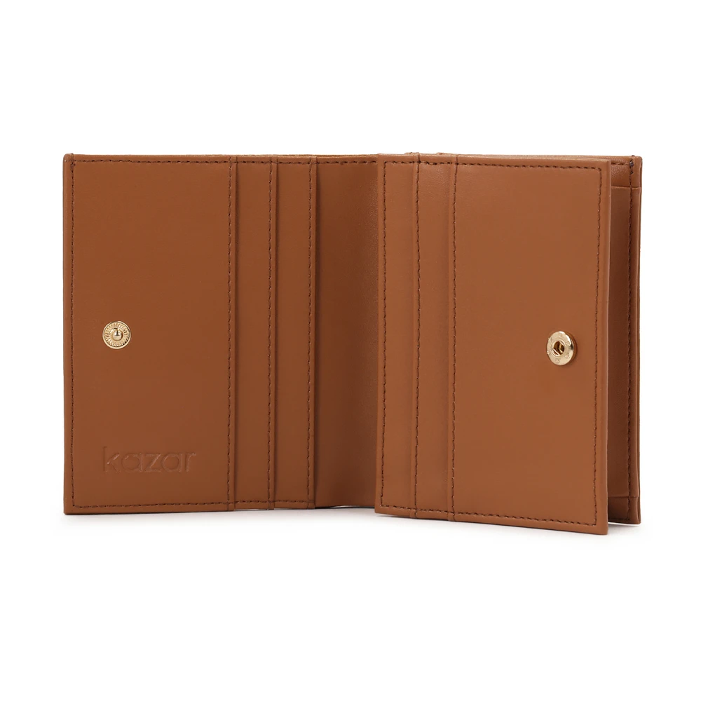 Kazar Kleine lichtbruine leren portemonnee Brown Dames