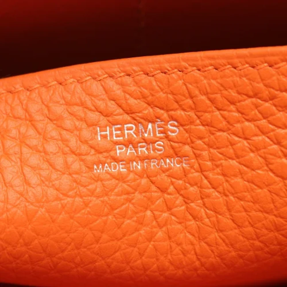 Hermès Vintage Pre-owned Leather handbags Orange Dames