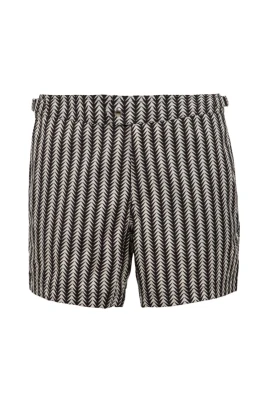 Geometriskt mönstrade badshorts i nylon
