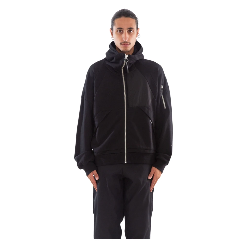 Krakatau Oversize Zip Hoodie in Zwart Black Heren