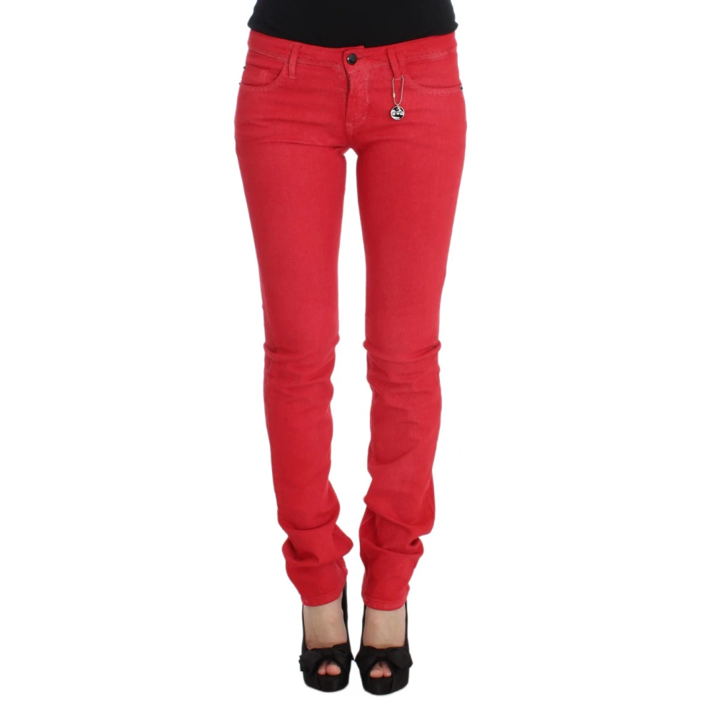 Costume National Red Slim Fit Jeans - Female - Slim Fit Jeans - Red - W31 - Jeans