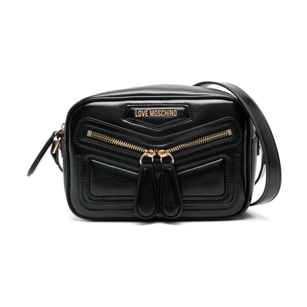 Love Moschino Stijlvolle dames schoudertas in zwart Black Dames