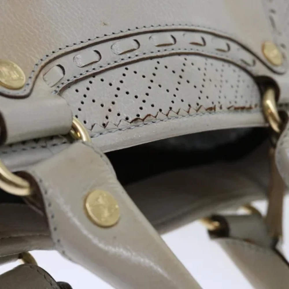 Celine Vintage Pre-owned Leather handbags Gray Dames