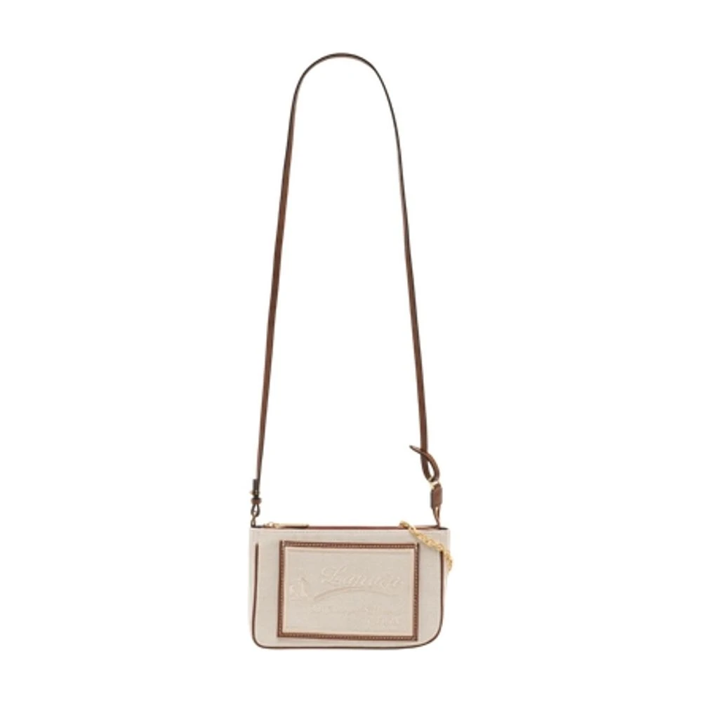 Lanvin Women's Beige Compagnon Small Zipped Shoulder Bag - Cross Body Bags - One Size - Bags