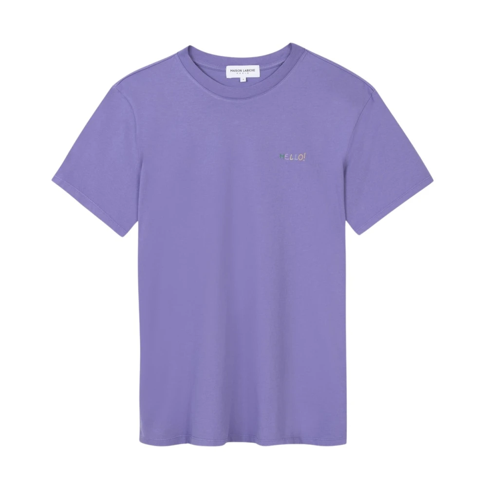 Maison Labiche Kleurrijk Hello T-Shirt voor vrouwen Purple Dames