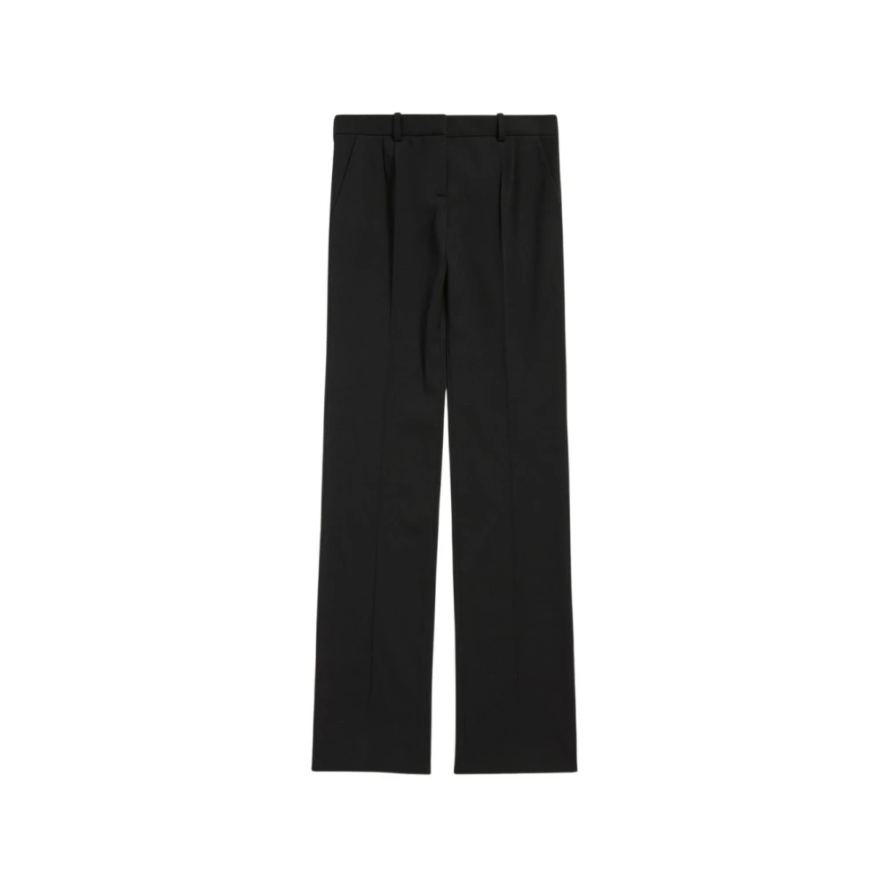 Balenciaga Women's Black Slim Tailored Trousers - Straight Trousers - S - Trousers