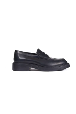 Läder Slip-On Moccasin med Logotyp