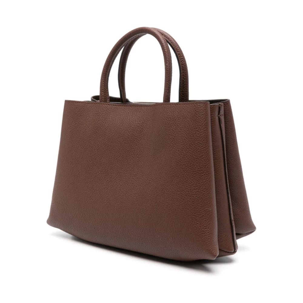 TOD'S Gestructureerde Leren Schoudertas Bruin Brown Dames