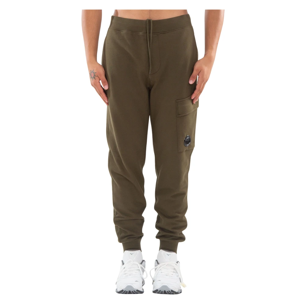 C.P. Company Verhoogde Fleece Cargo Broek Green Heren