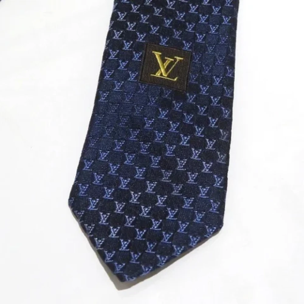 Louis Vuitton Vintage Pre-owned Silk home-office Blue Heren